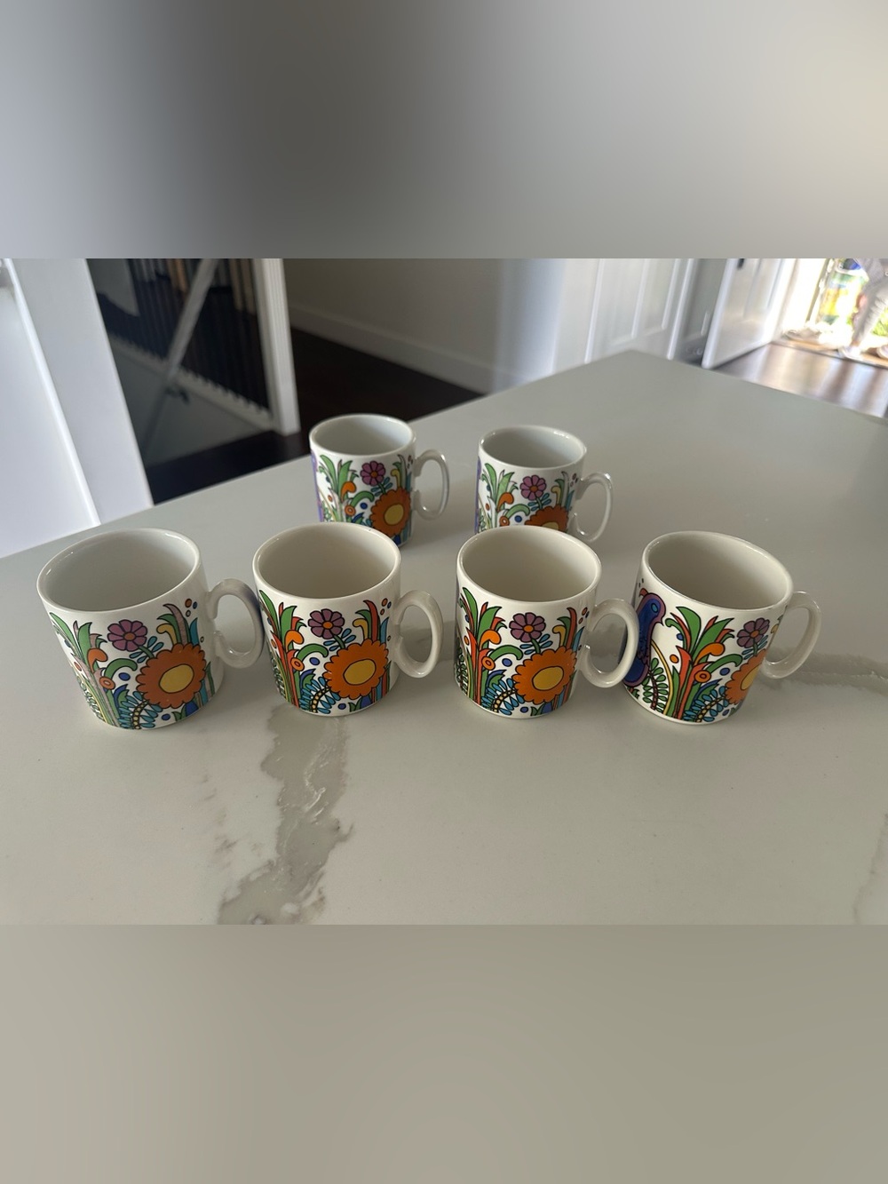 Villeroy and Boch Floral Ceramic Mugs - Set of 6